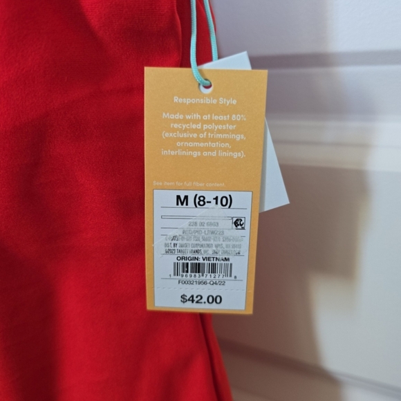 Womens MED bodysuit/swimsuit Red - Picture 4 of 6